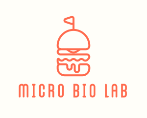 Minimal Cheeseburger Burger logo design