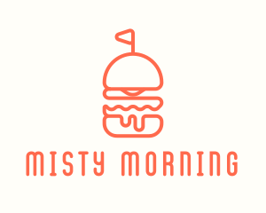 Minimal Cheeseburger Burger logo design