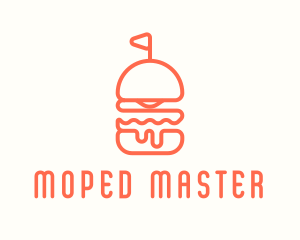 Minimal Cheeseburger Burger logo design