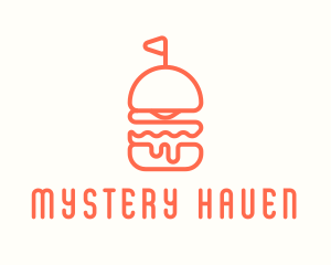 Minimal Cheeseburger Burger logo design