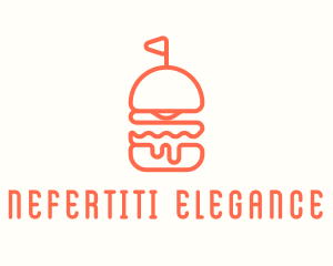 Minimal Cheeseburger Burger logo design