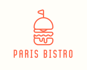 Minimal Cheeseburger Burger logo design