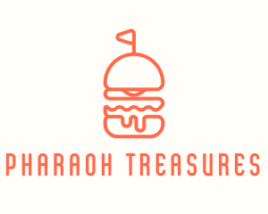 Minimal Cheeseburger Burger logo design