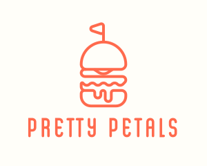 Minimal Cheeseburger Burger logo design