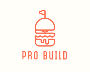 Minimal Cheeseburger Burger logo design