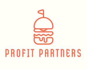 Minimal Cheeseburger Burger logo design