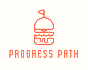 Minimal Cheeseburger Burger logo design