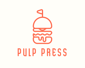 Minimal Cheeseburger Burger logo design