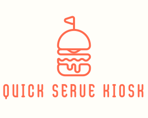 Minimal Cheeseburger Burger logo design