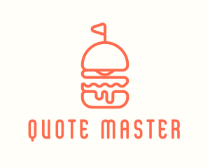 Minimal Cheeseburger Burger logo design