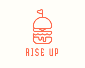 Minimal Cheeseburger Burger logo design