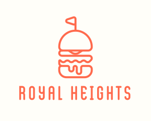 Minimal Cheeseburger Burger logo design