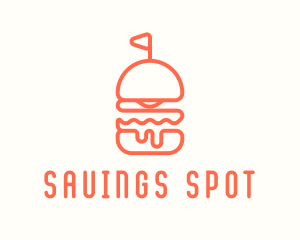 Minimal Cheeseburger Burger logo design