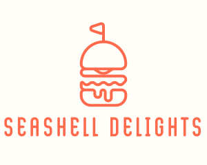 Minimal Cheeseburger Burger logo design