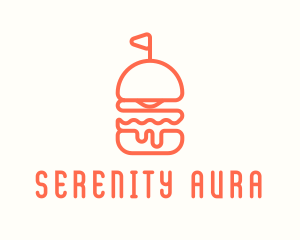 Minimal Cheeseburger Burger logo design