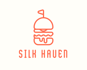 Minimal Cheeseburger Burger logo design