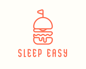 Minimal Cheeseburger Burger logo design