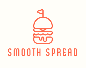 Minimal Cheeseburger Burger logo design