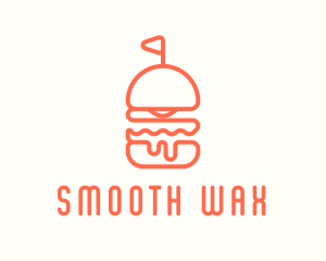 Minimal Cheeseburger Burger logo design