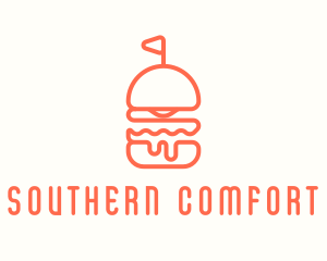 Minimal Cheeseburger Burger logo design