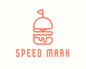 Minimal Cheeseburger Burger logo design