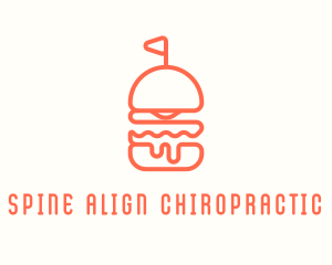 Minimal Cheeseburger Burger logo design