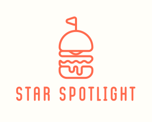 Minimal Cheeseburger Burger logo design