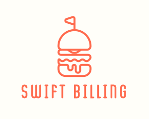 Minimal Cheeseburger Burger logo design