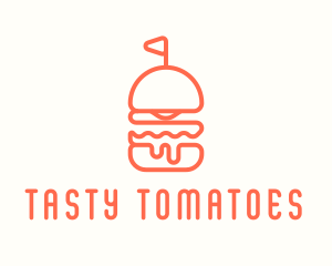 Minimal Cheeseburger Burger logo design