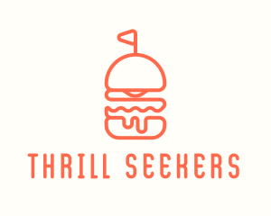 Minimal Cheeseburger Burger logo design