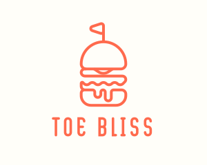 Minimal Cheeseburger Burger logo design