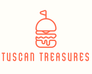 Minimal Cheeseburger Burger logo design