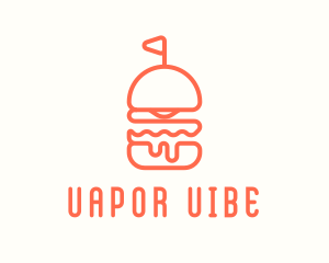 Minimal Cheeseburger Burger logo design