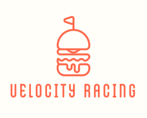 Minimal Cheeseburger Burger logo design