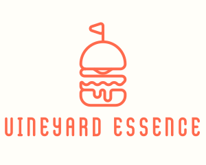 Minimal Cheeseburger Burger logo design