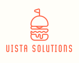 Minimal Cheeseburger Burger logo design