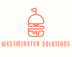 Minimal Cheeseburger Burger logo design