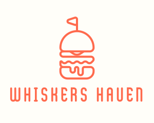 Minimal Cheeseburger Burger logo design