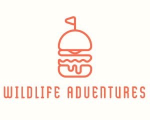 Minimal Cheeseburger Burger logo design