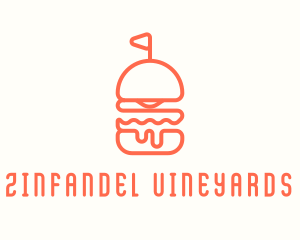 Minimal Cheeseburger Burger logo design