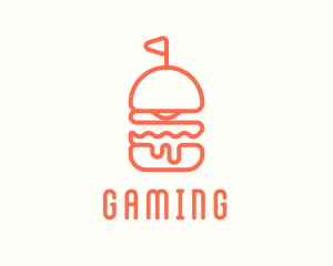 Hamburger - Minimal Cheeseburger Burger logo design