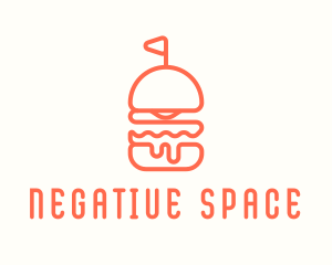 Minimal Cheeseburger Burger logo design