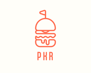 Minimal Cheeseburger Burger logo design