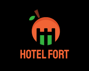 Orange Fruit Castle logo design