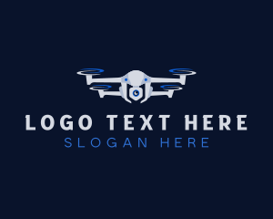 Vlog - Drone Surveillance Photography logo design