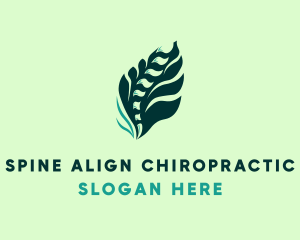 Leaf Spine Bone logo design