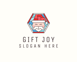 Santa Claus Glass logo design