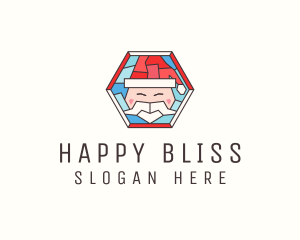 Santa Claus Glass logo design