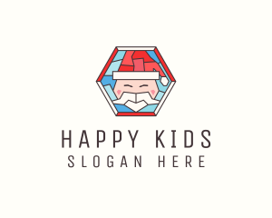 Santa Claus Glass logo design