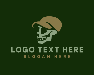 Hat - Spooky Skull Cap logo design